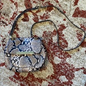 Snake Skin Pattern Crossbody Bag